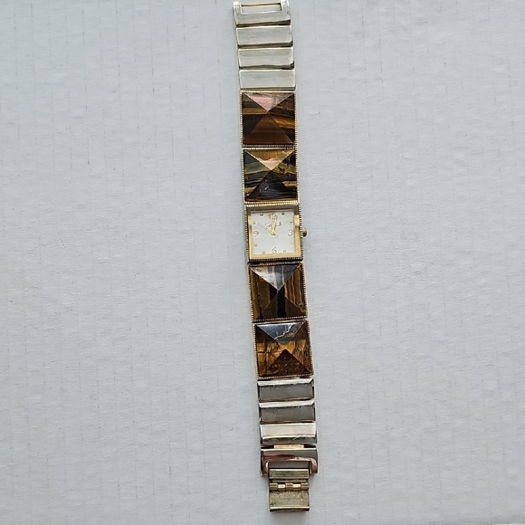 Jessica Gold and Brown Women's Watch - Picture 1 of 6